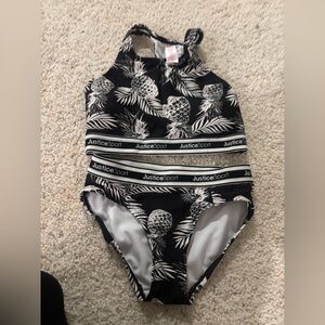Justice 2-piece bathing suit size 10 never worn